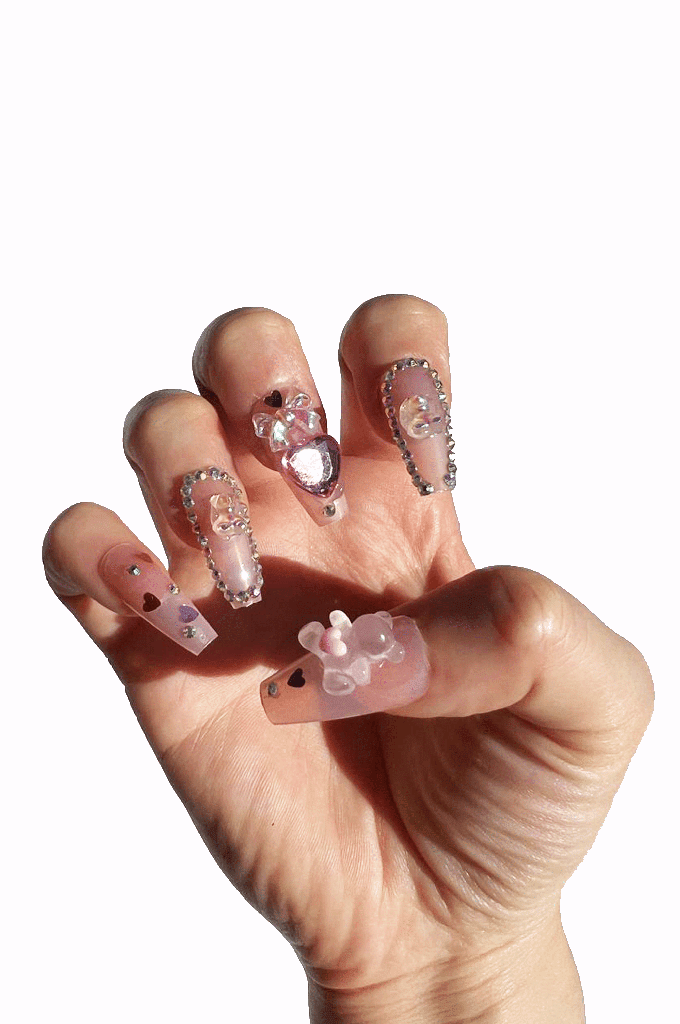 Teddy Bling - Press On Nails Koo Pink 