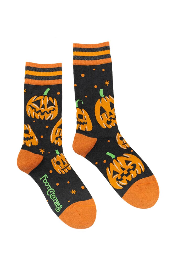 Jack-O'-Lantern Crew Socks Socks FootClothes LLC 