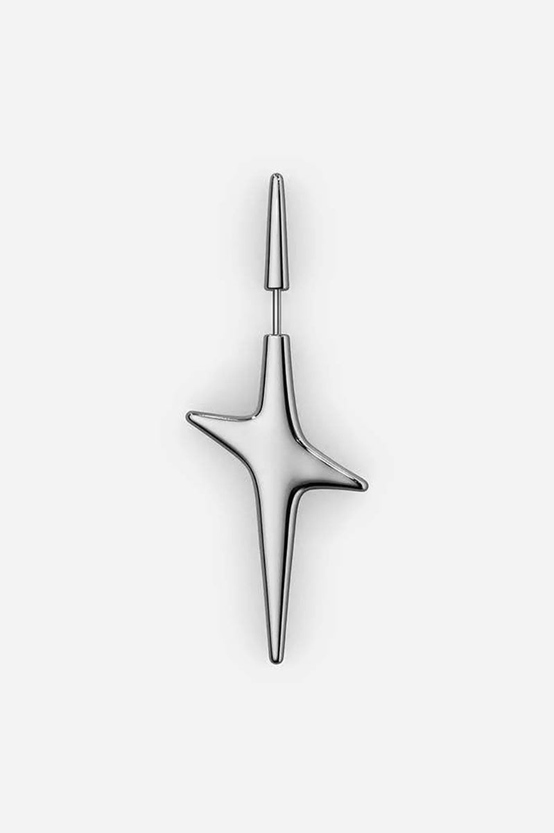 Mini Pierced Star Earring - Silver
