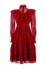 The Dahlia - Crimson Long Dresses Blackwood Castle 