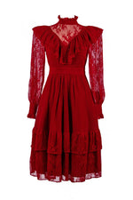 The Dahlia - Crimson Long Dresses Blackwood Castle 