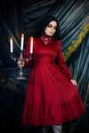 The Victoria Dress - Crimson