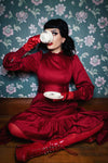 The Victoria Dress - Crimson