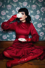 The Victoria Dress - Crimson Long Dresses Blackwood Castle 