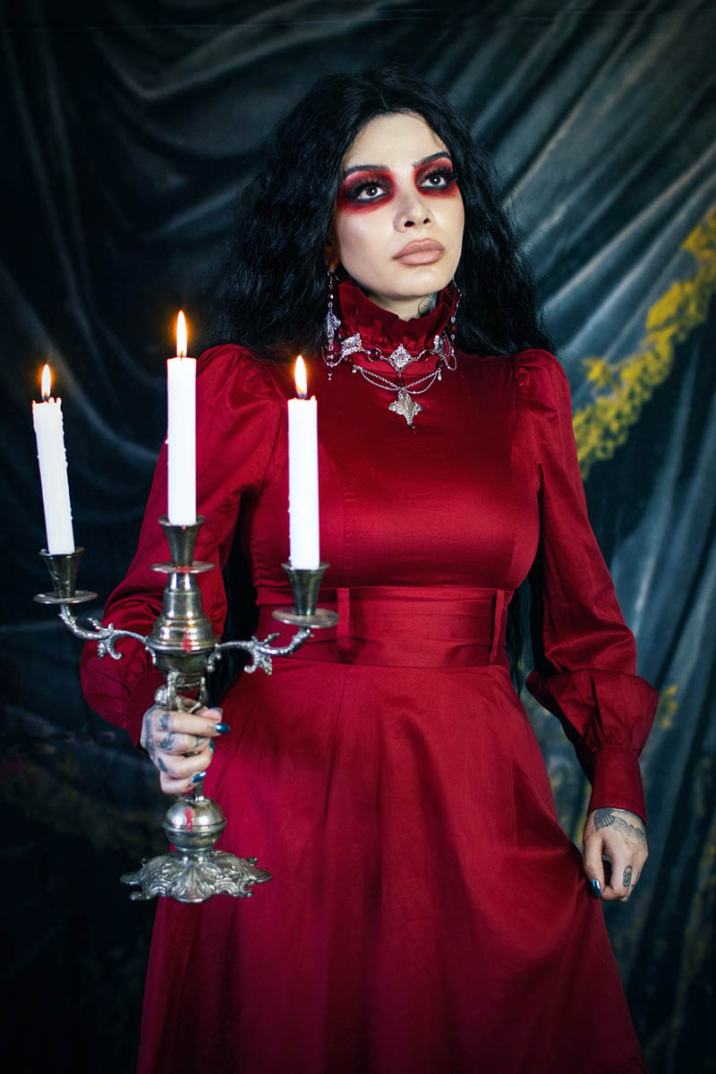The Victoria Dress - Crimson