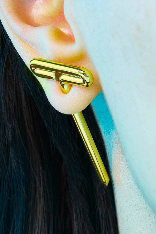 T-Pin Earring - Gold Earrings STUDIOCULT 