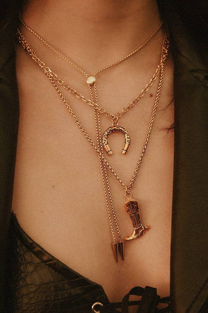 Outlaw Bolo Spike Necklace - Gold Necklace Mysticum Luna 