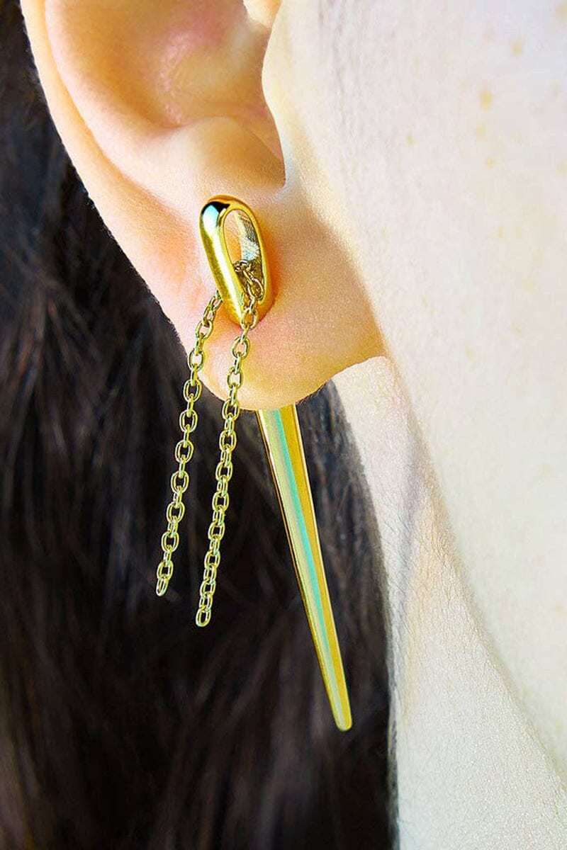 Needle Earring - Gold Earrings STUDIOCULT 