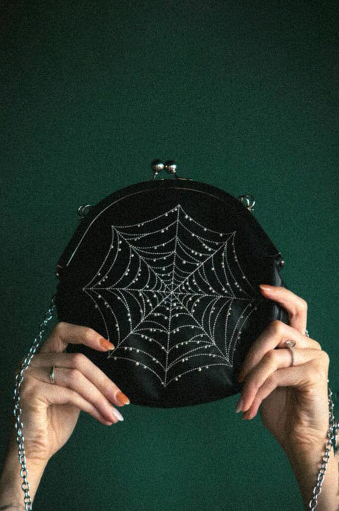 Spiderweb Convertible Clasp Handbag