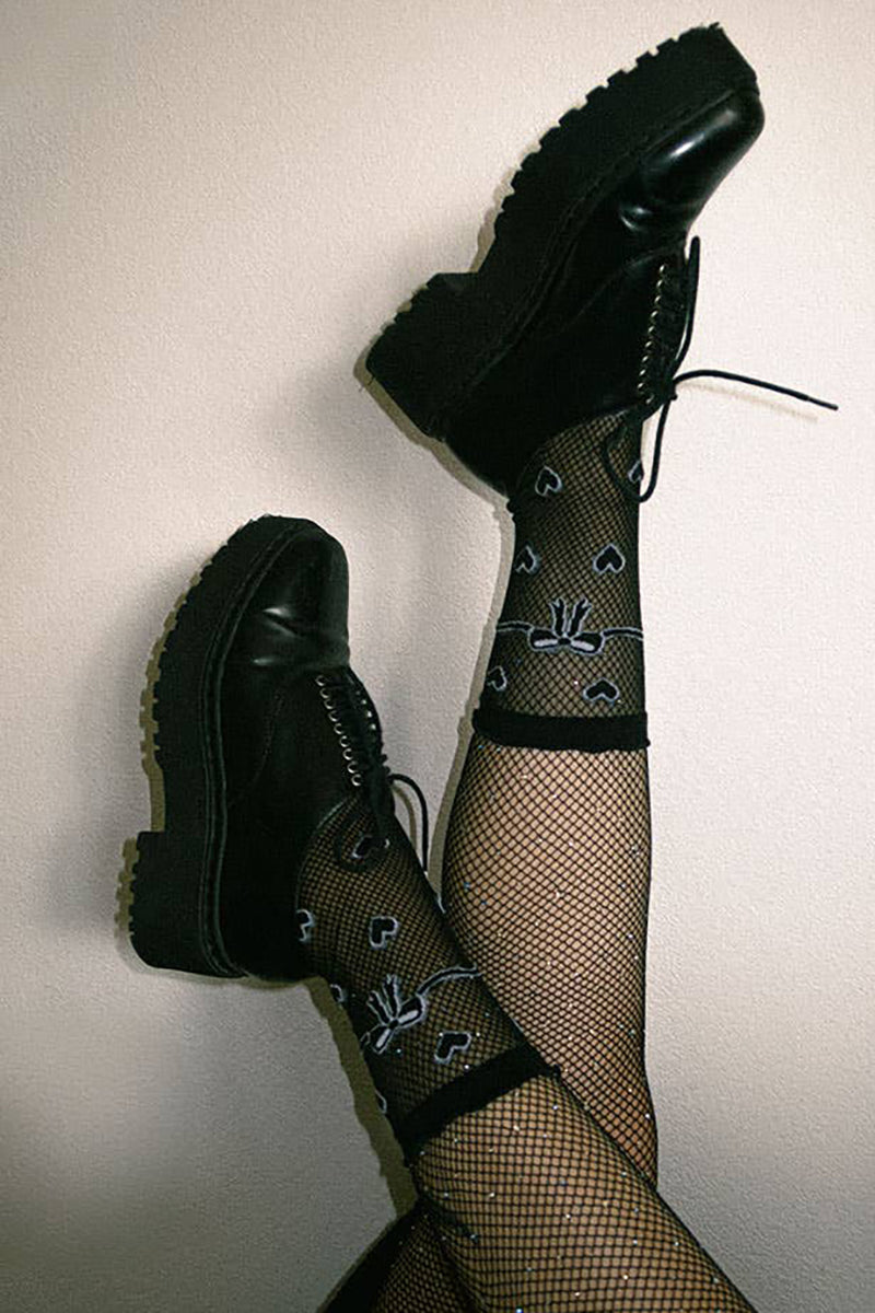 Sheer Heart Socks - Black