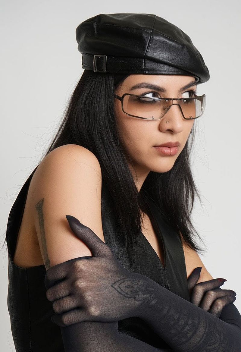 Tom Leatherette Beret Hats NOCTEX 