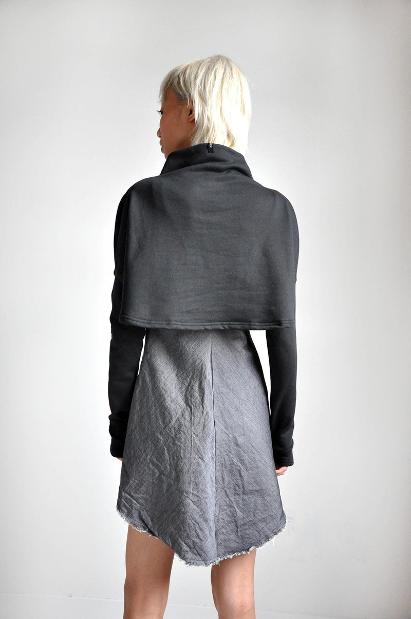 Mel Crop Sweater Sweaters NOCTEX XS CHARCOAL 