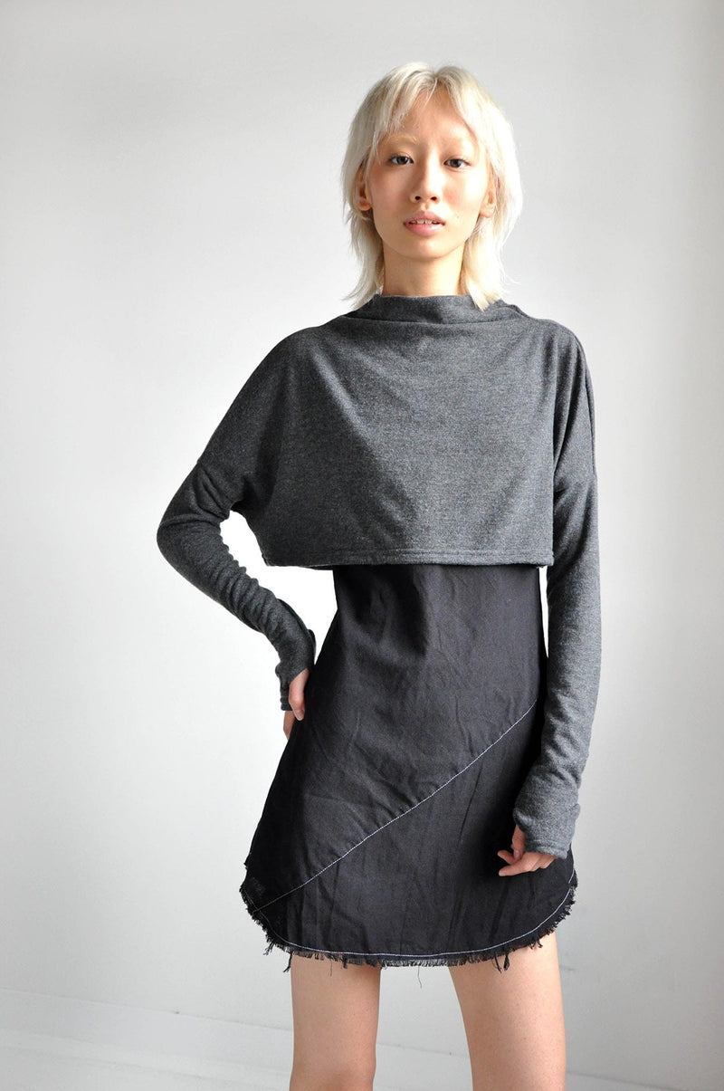 Mel Crop Sweater Sweaters NOCTEX XS GREY 