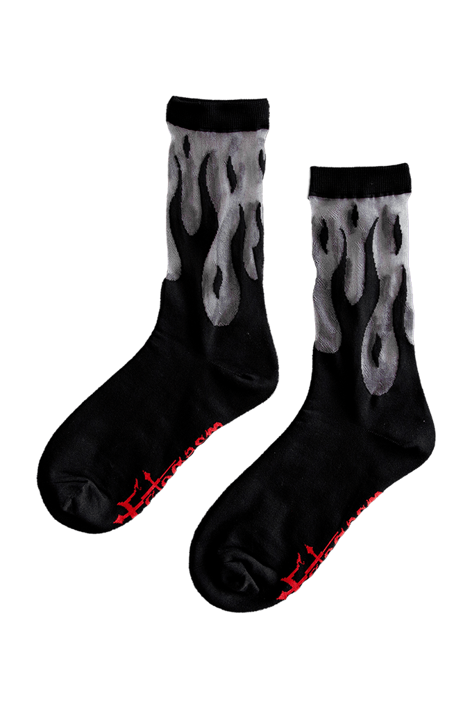 Sheer Flame Socks