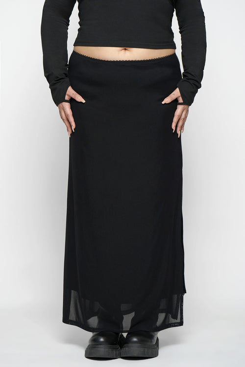 Shadow Veil Mesh Skirt