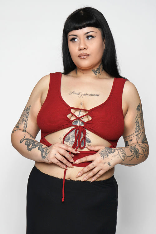 Sullen Lace Up Tank
