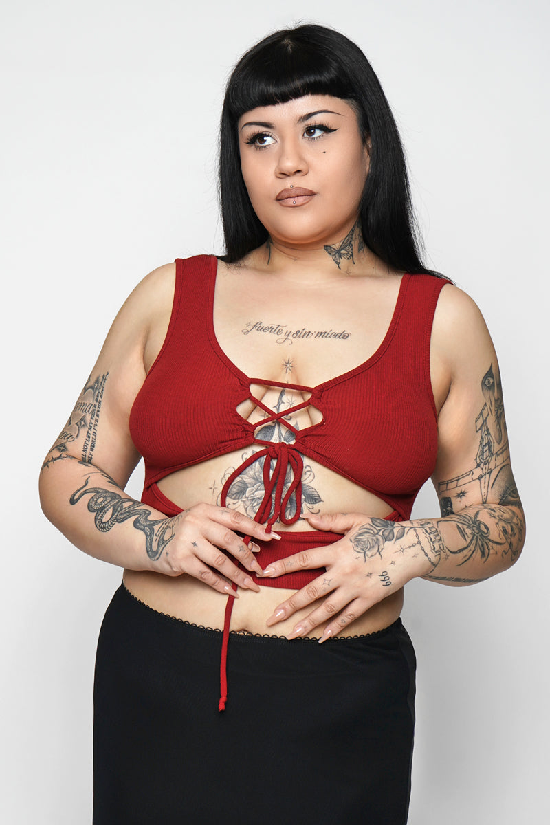 Sullen Lace Up Tank