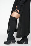 Melica Slip-Proof Rib Thigh Highs