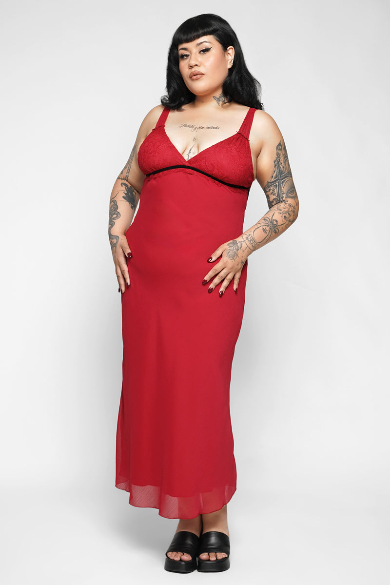 Sylvie Slip Dress - Limited Edition Crimson