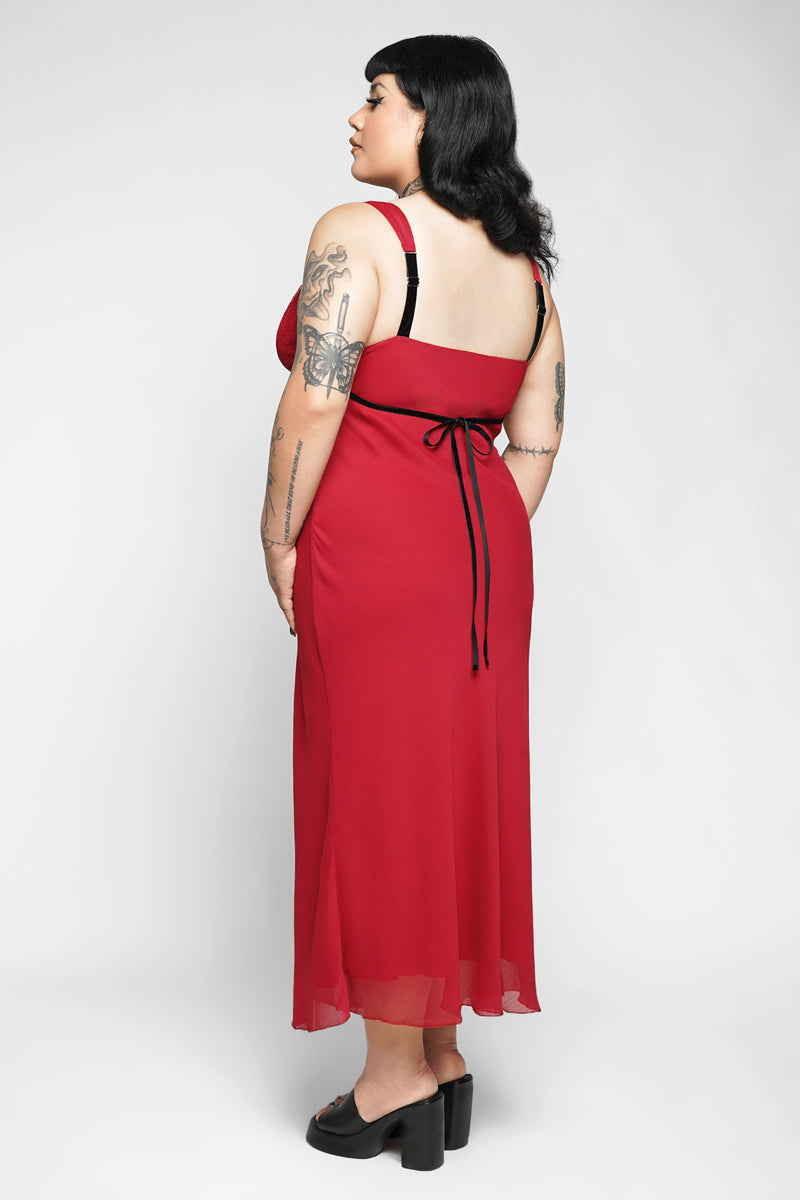 Sylvie Slip Dress - Limited Edition Crimson