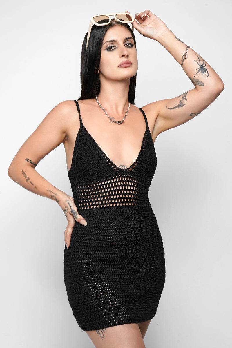 Chloe Open Knit Dress