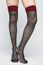 Brandi Thigh High Stockings Hosiery NOCTEX Red 