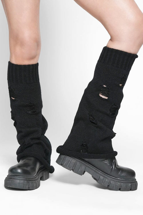 Adore Distressed Leg Warmers Leg Warmers NOCTEX 