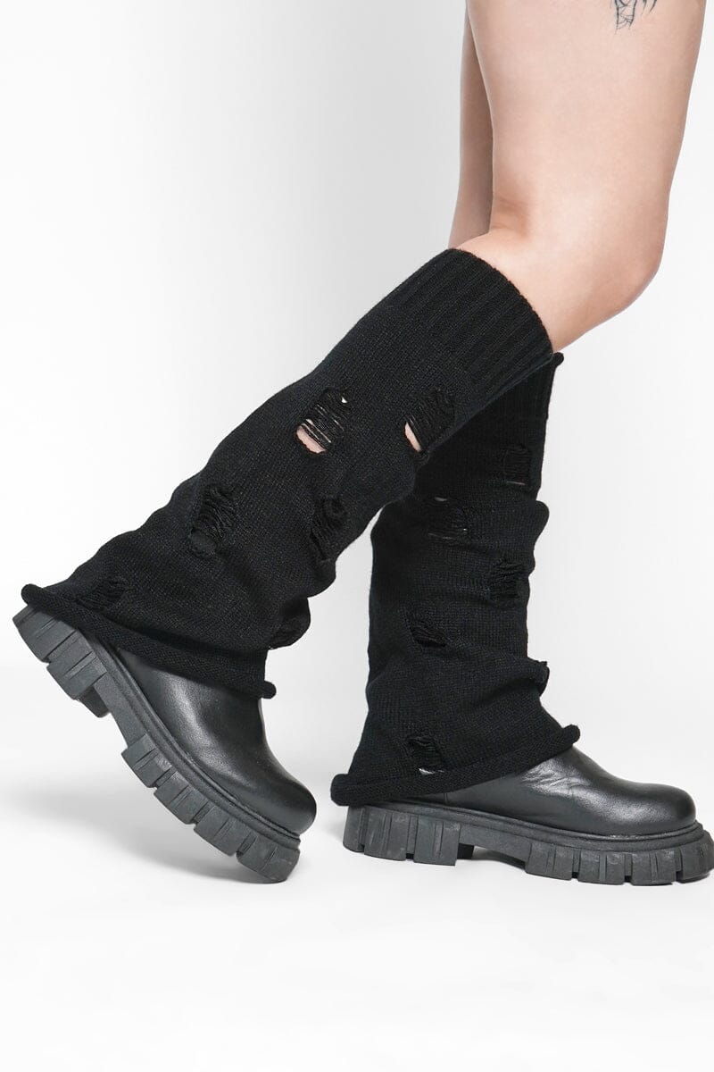 Adore Distressed Leg Warmers Leg Warmers NOCTEX 