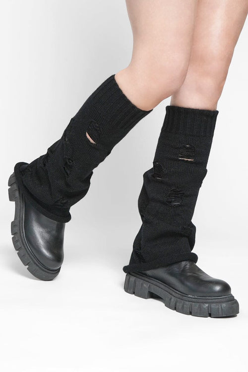 Adore Distressed Leg Warmers Leg Warmers NOCTEX 