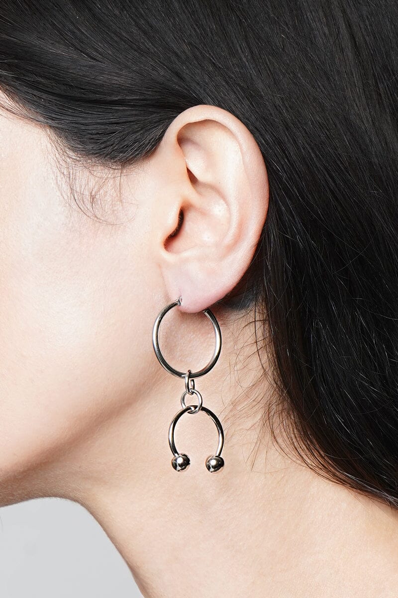 Lucky You Hoop Earrings | Steel Earrings NOCTEX 