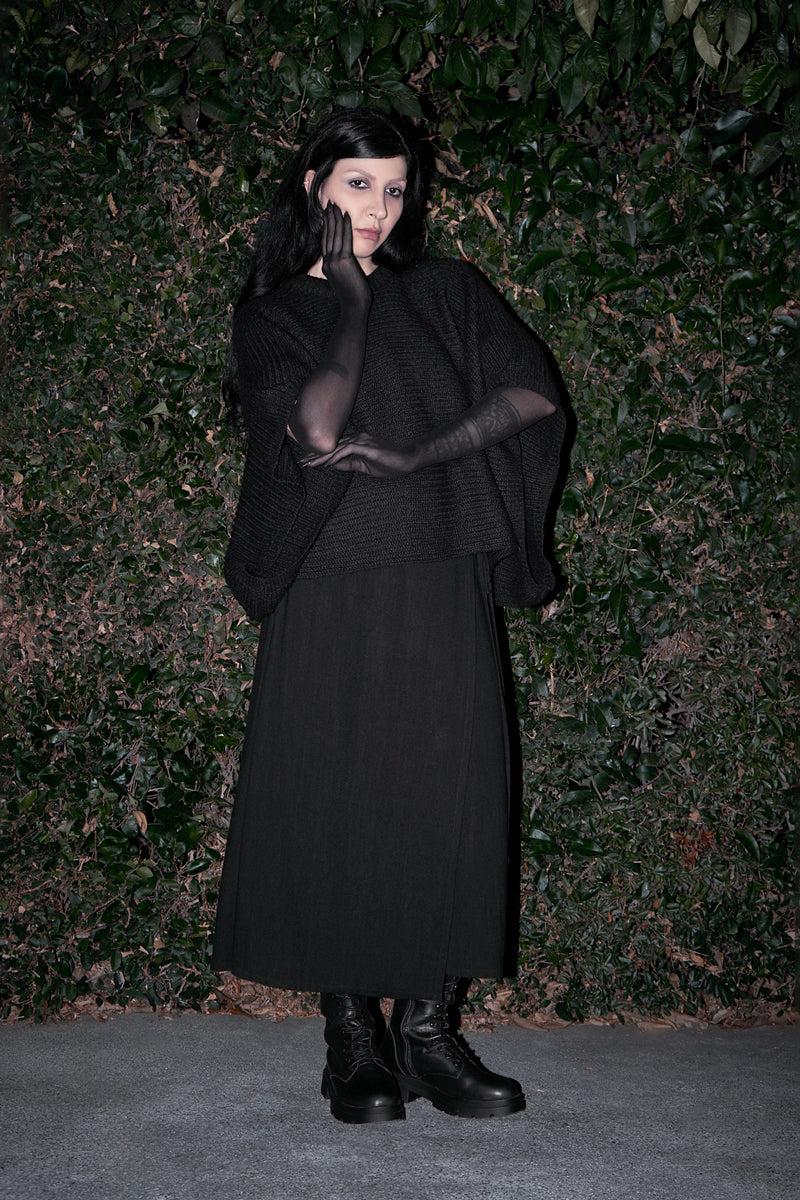 Metropolitan Rib Knit Poncho