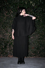 Gianna High Neck Rib Knit Poncho