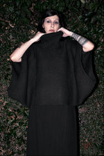 Gianna High Neck Rib Knit Poncho