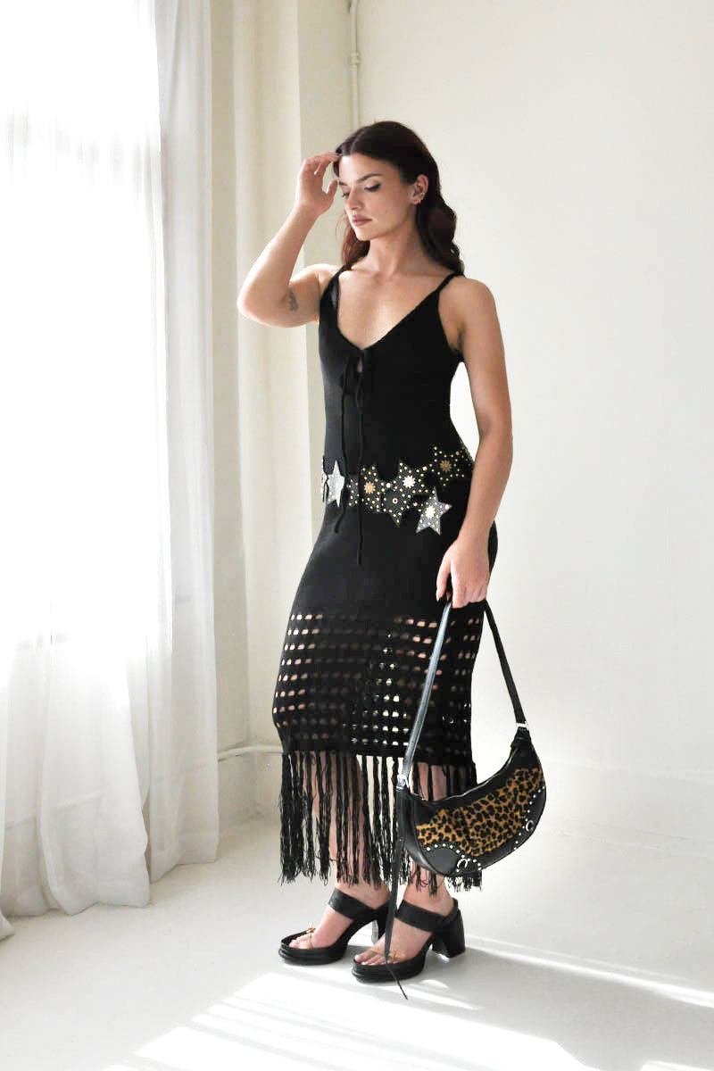 Lola Knit Fringe Knit Dress