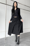 Vortex Wrap Maxi Skirt