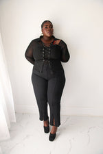 Elise Split Flare Crop Pants