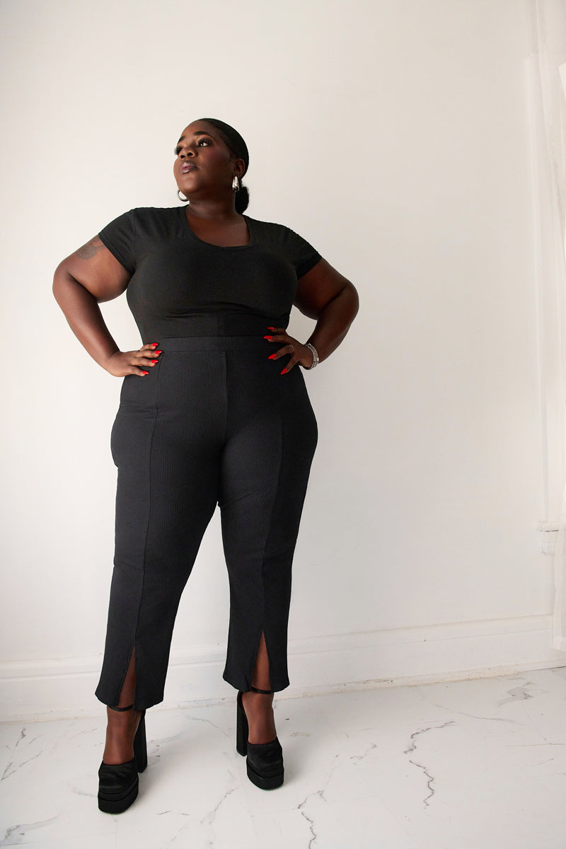 Elise Split Flare Crop Pants
