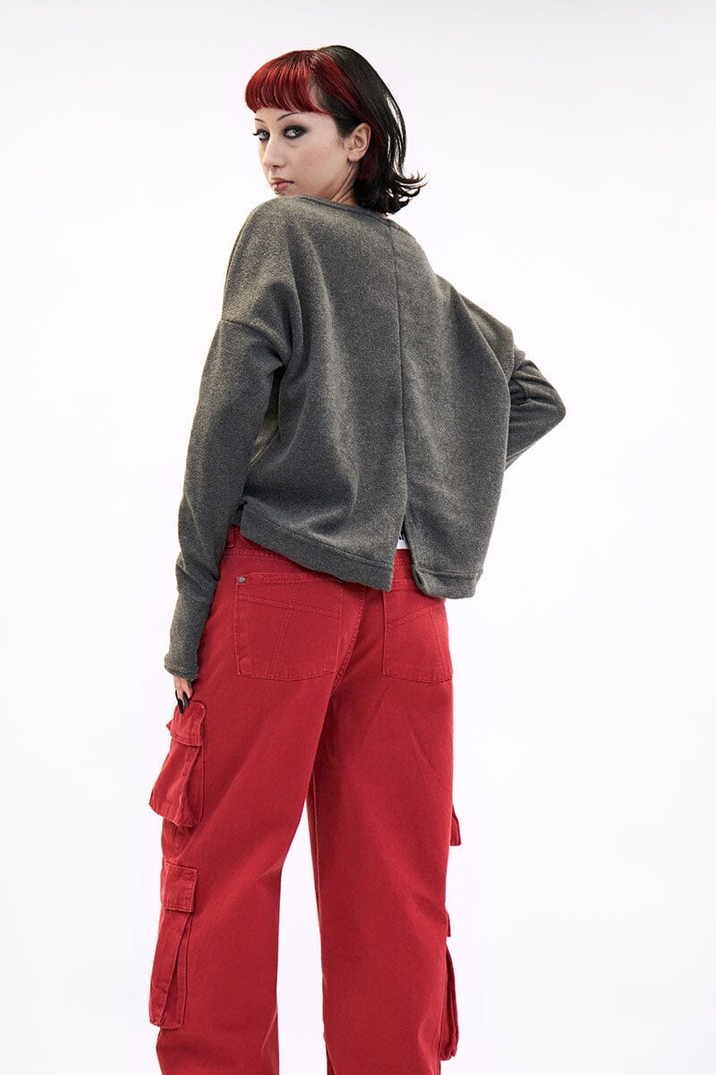 Cirila Sweater - Grey Fleece Sweater noctex 