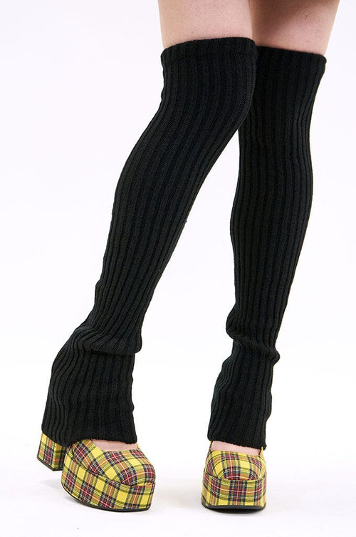 Heavy Rib Leg Warmers Leg Warmers NOCTEX BLACK 