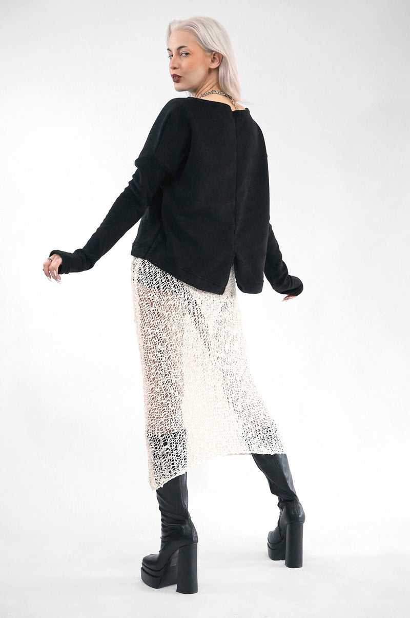 Cirila Sweater - Black Fleece Sweaters NOCTEX 