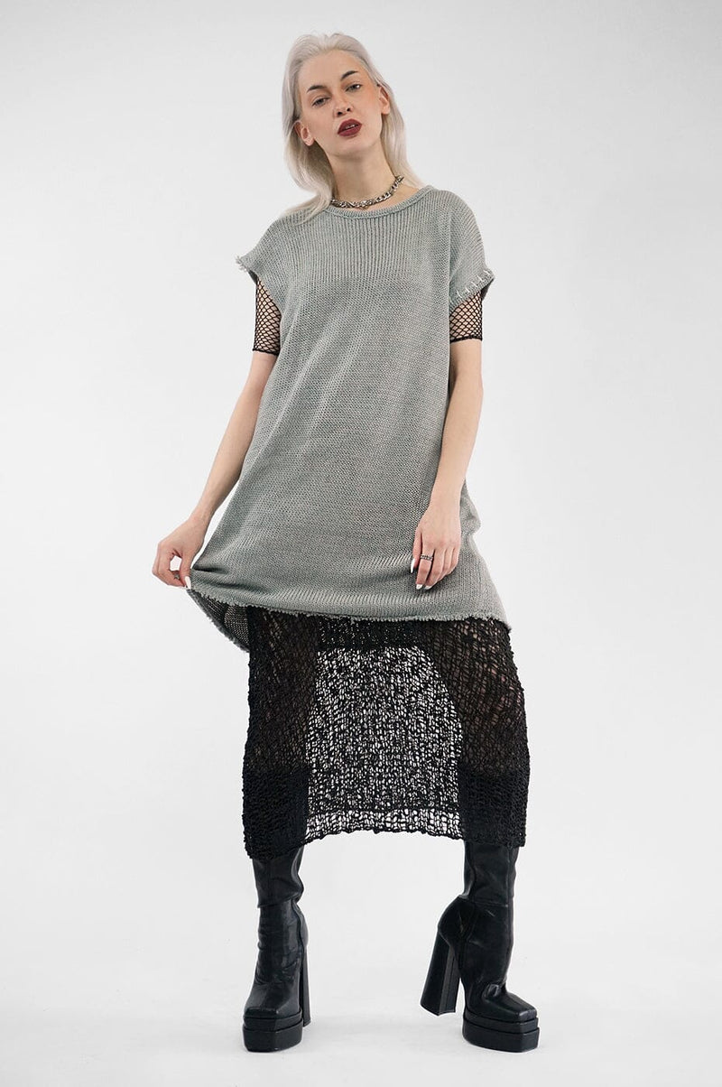 Toga Open Knit Sweater - Grey Sweaters XCONCEPT 