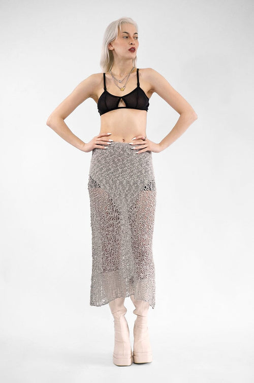 Maglia Skirt - Grey Maxi Skirts XCONCEPT 