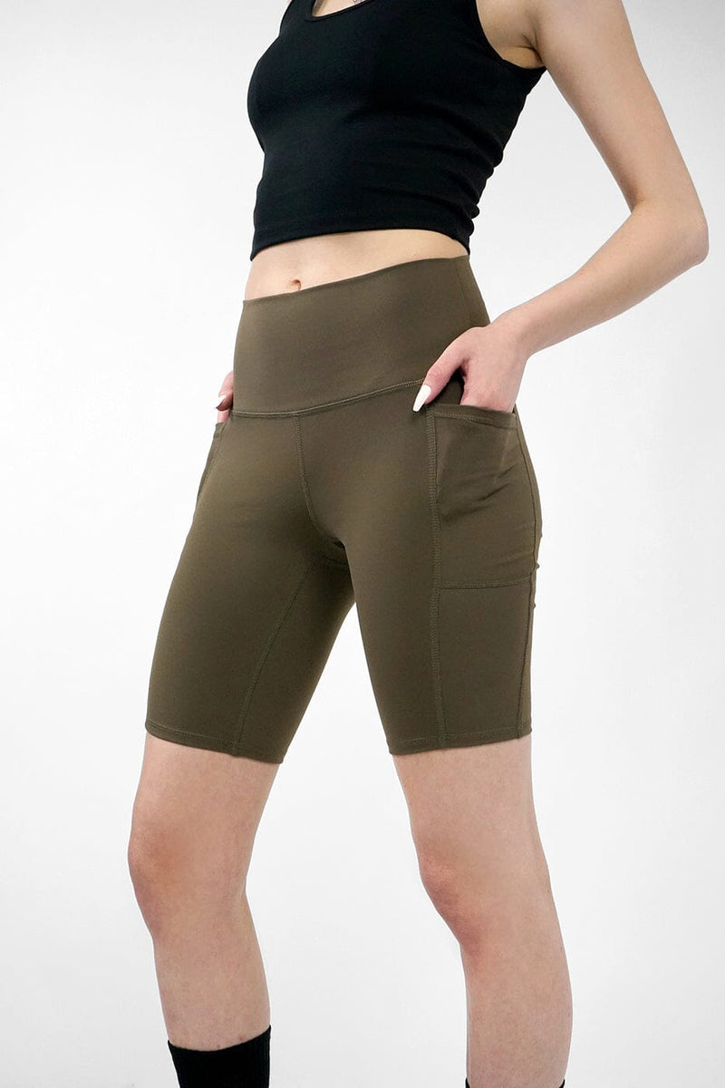 Essential Biker Shorts - Olive