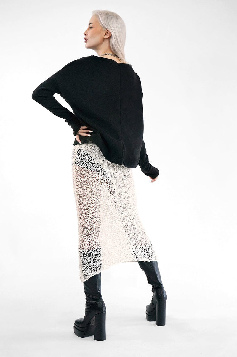 Cirila Sweater - Black Fleece Sweaters NOCTEX 