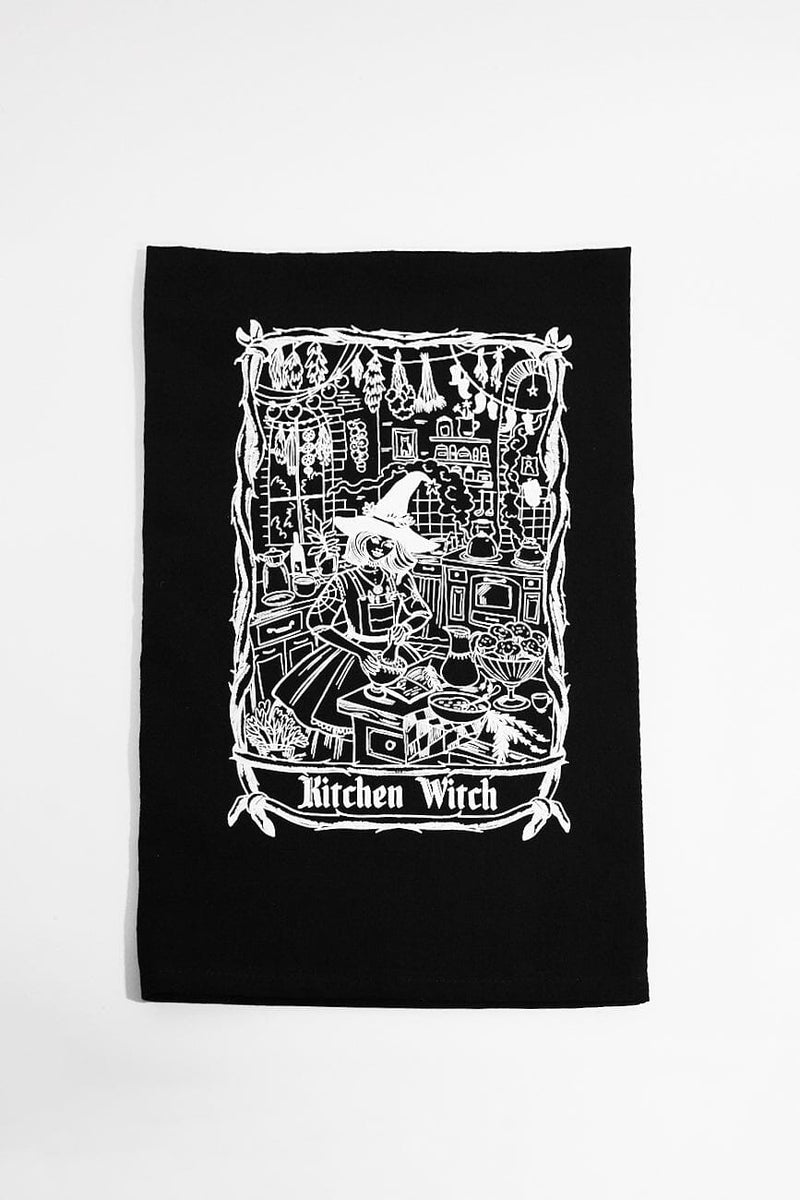 Kitchen Witch Dish Towel Home The Pretty Cult 