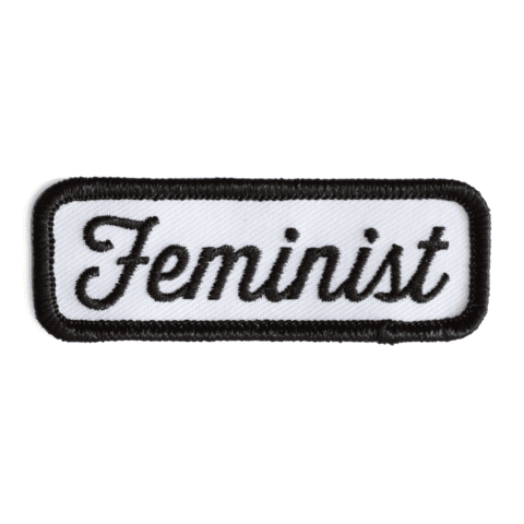 Feminist Black Embroidered Iron-On Patch (3" wide) Patches These Are Things 