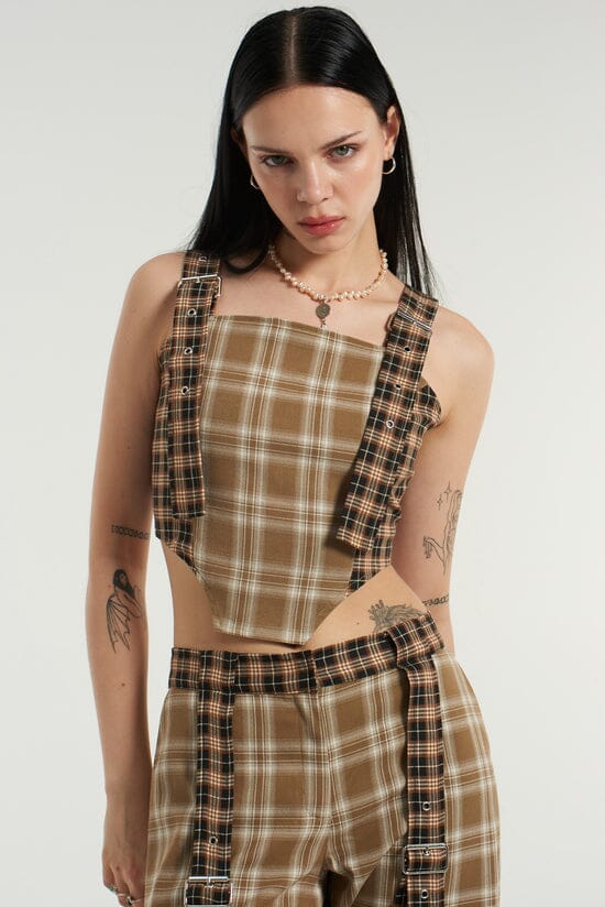 Courtney Top - Noctex - THE RAGGED PRIEST corset, crop top, LARGE, MEDIUM, Multi, new, NICOLE, punk, SMALL, THE RAGGED PRIEST, Tops, Womens, XL, XS, XXS Tank Tops