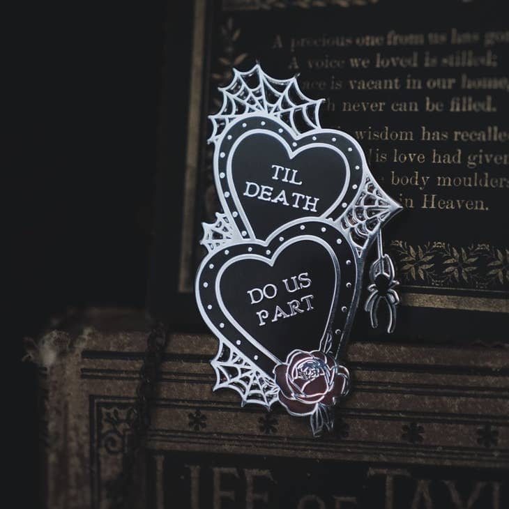 Til Death Enamel Pin Enamel Pin Lively Ghosts 