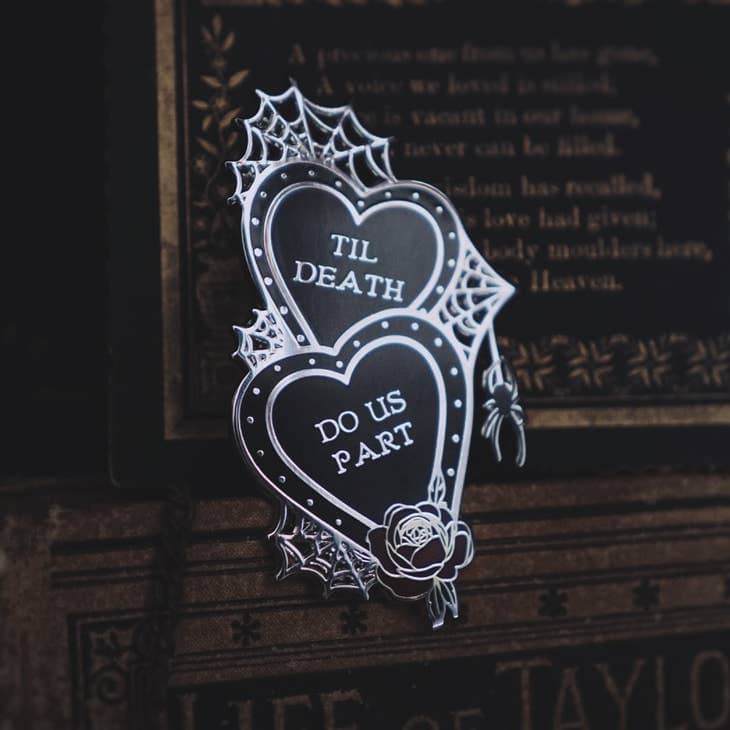 Til Death Enamel Pin Enamel Pin Lively Ghosts 