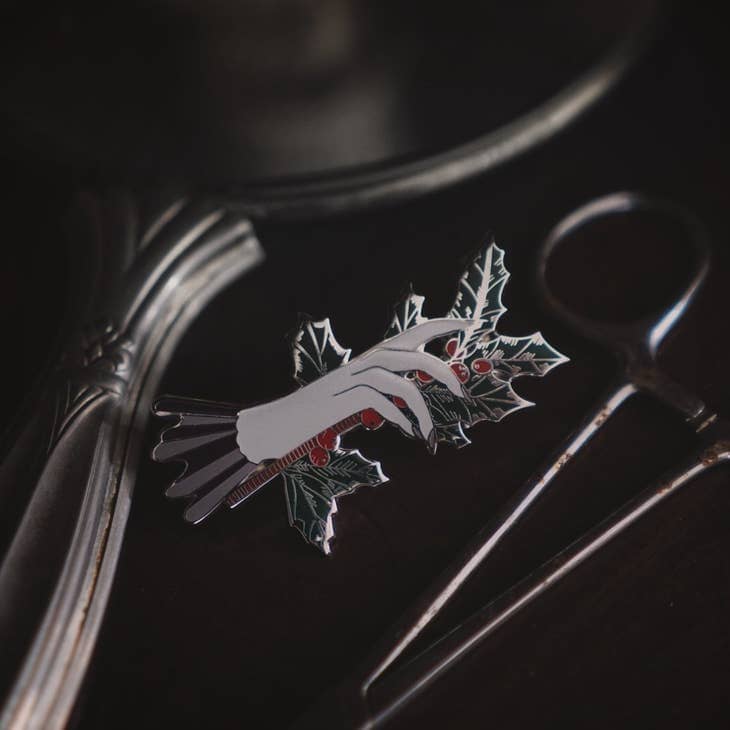 Victorian Holiday Enamel Pin Enamel Pin Lively Ghosts 